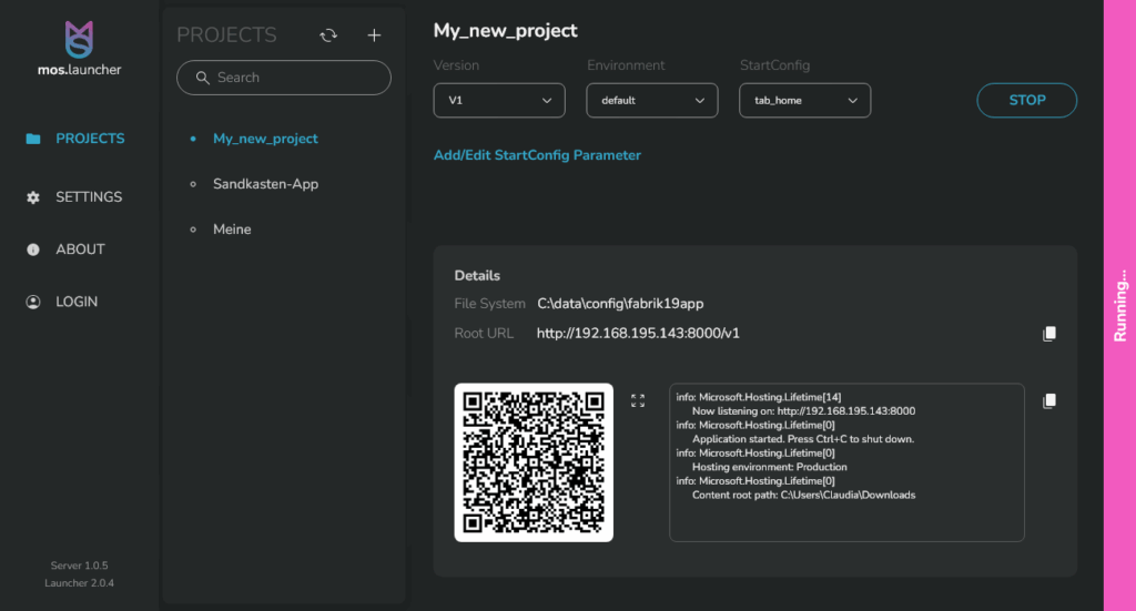 mos.launcher Screenshot